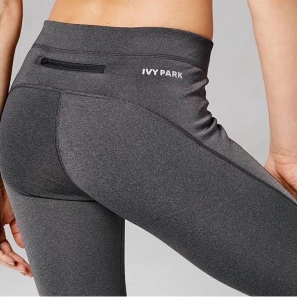Adidas Ivy Park High Rise Sculpted Lux Gray Full Length Tights Leggings